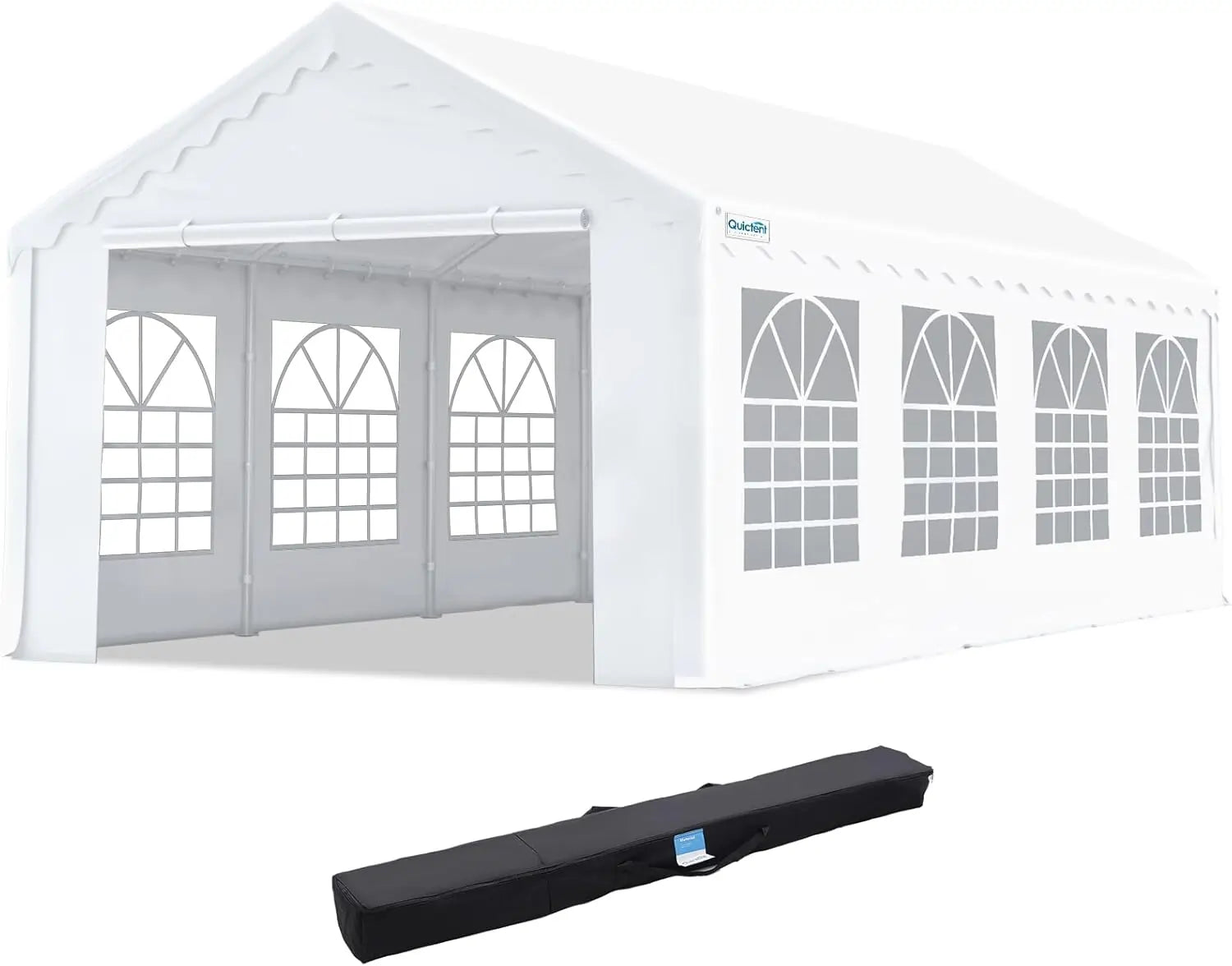 White outdoor 10x30FT heavy duty canopy tent#style_Wavy Edge