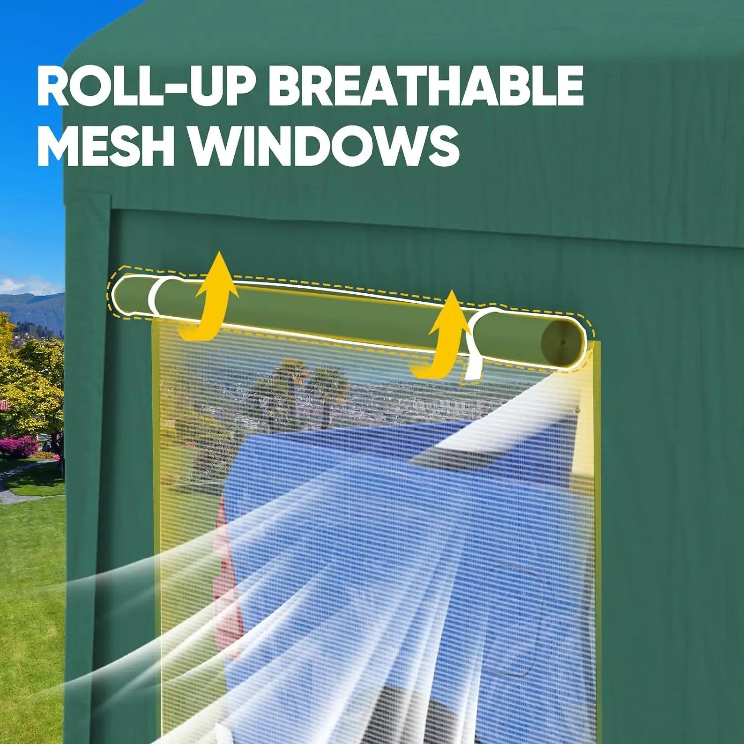 Roll-up Ventilated Windows#color_12'x20'-Green