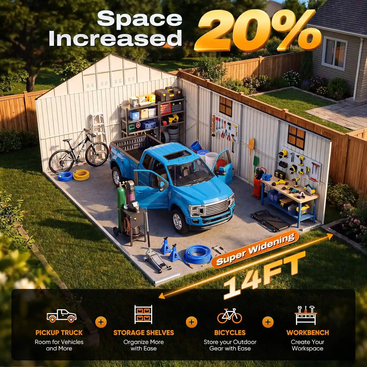20% more usable interior space#size_14x20FT w/Side Door