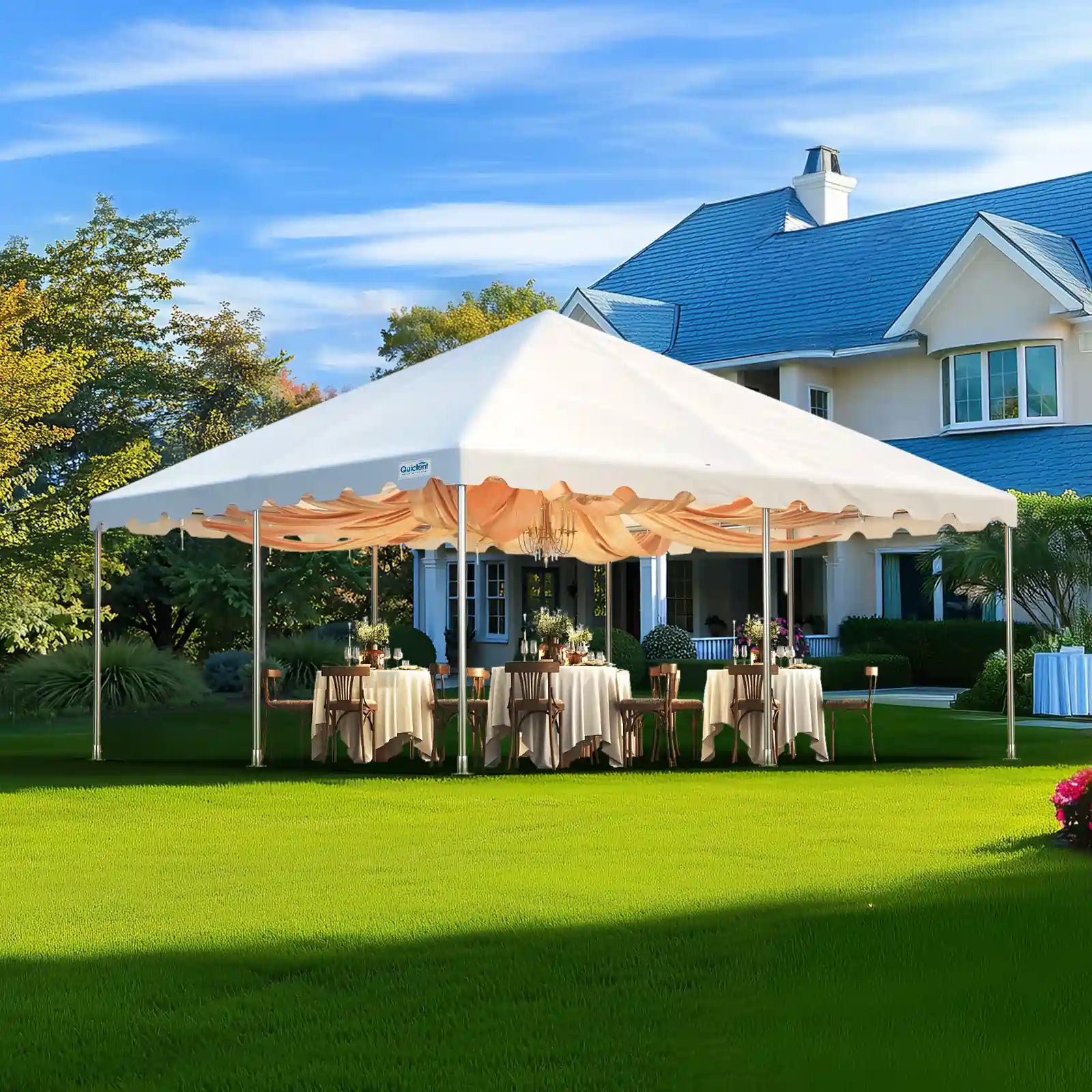 Heavy Duty West Coast Frame Tent#size_20'x20' No Sides