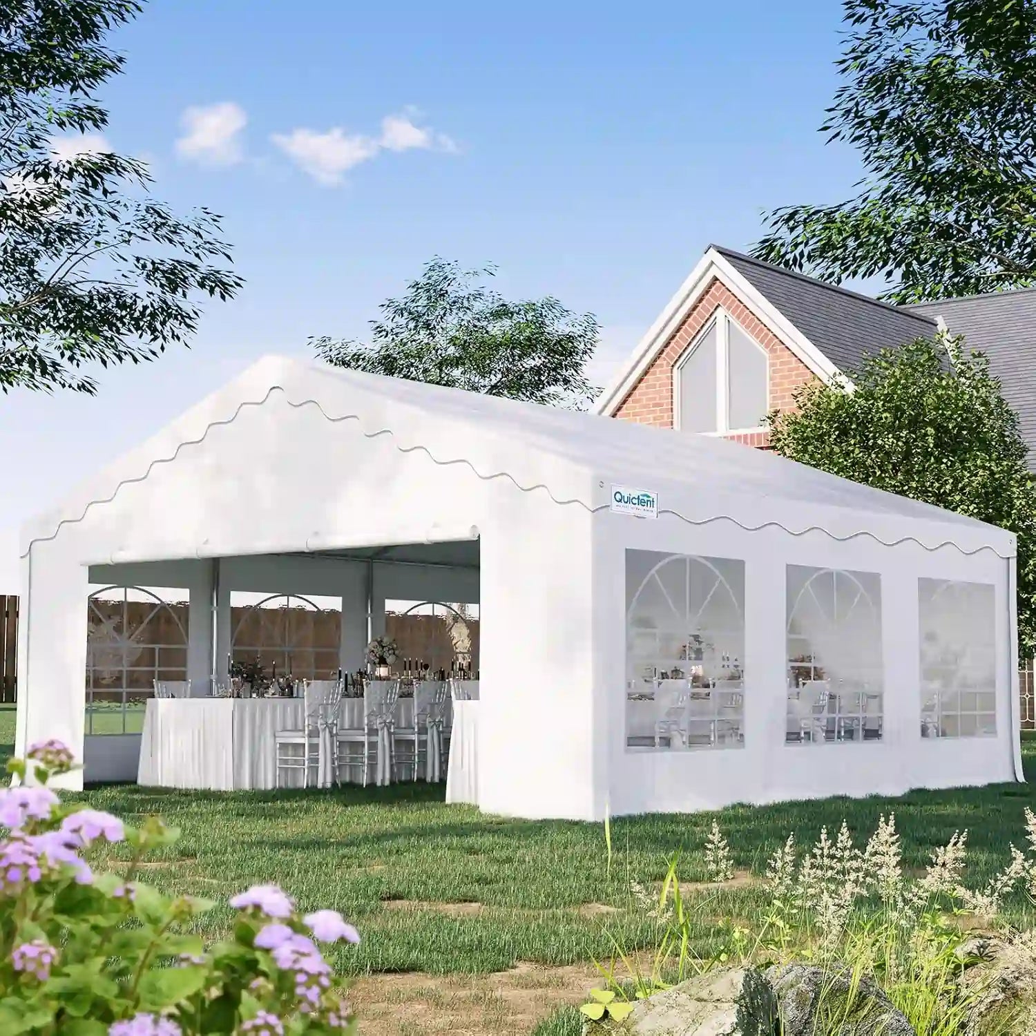 Heavy Duty Upgraded Galvanized Outdoor Canopy Tent#style_wavy edge