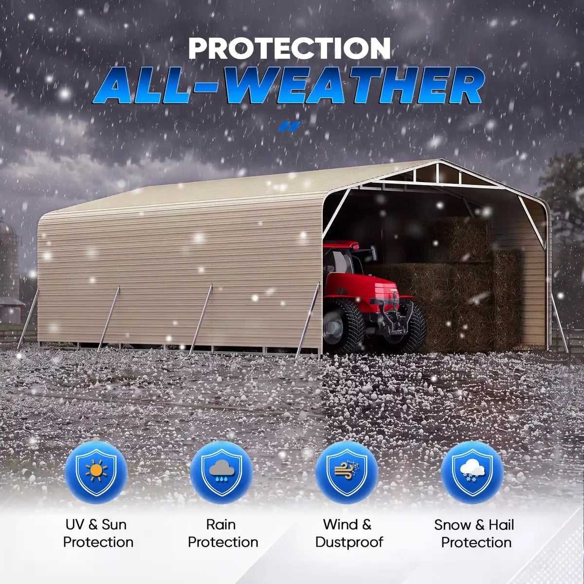 Complete 360° Weather Protection#size_20X30ft w/Side Panels