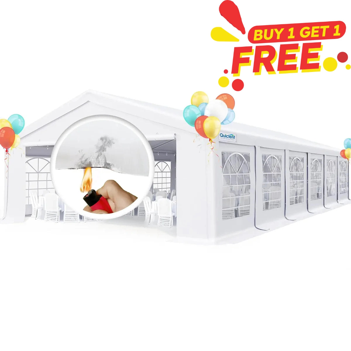 Quictent Heavy Duty 20x40 Party Tent Fire Retardent#size_20' x 40'