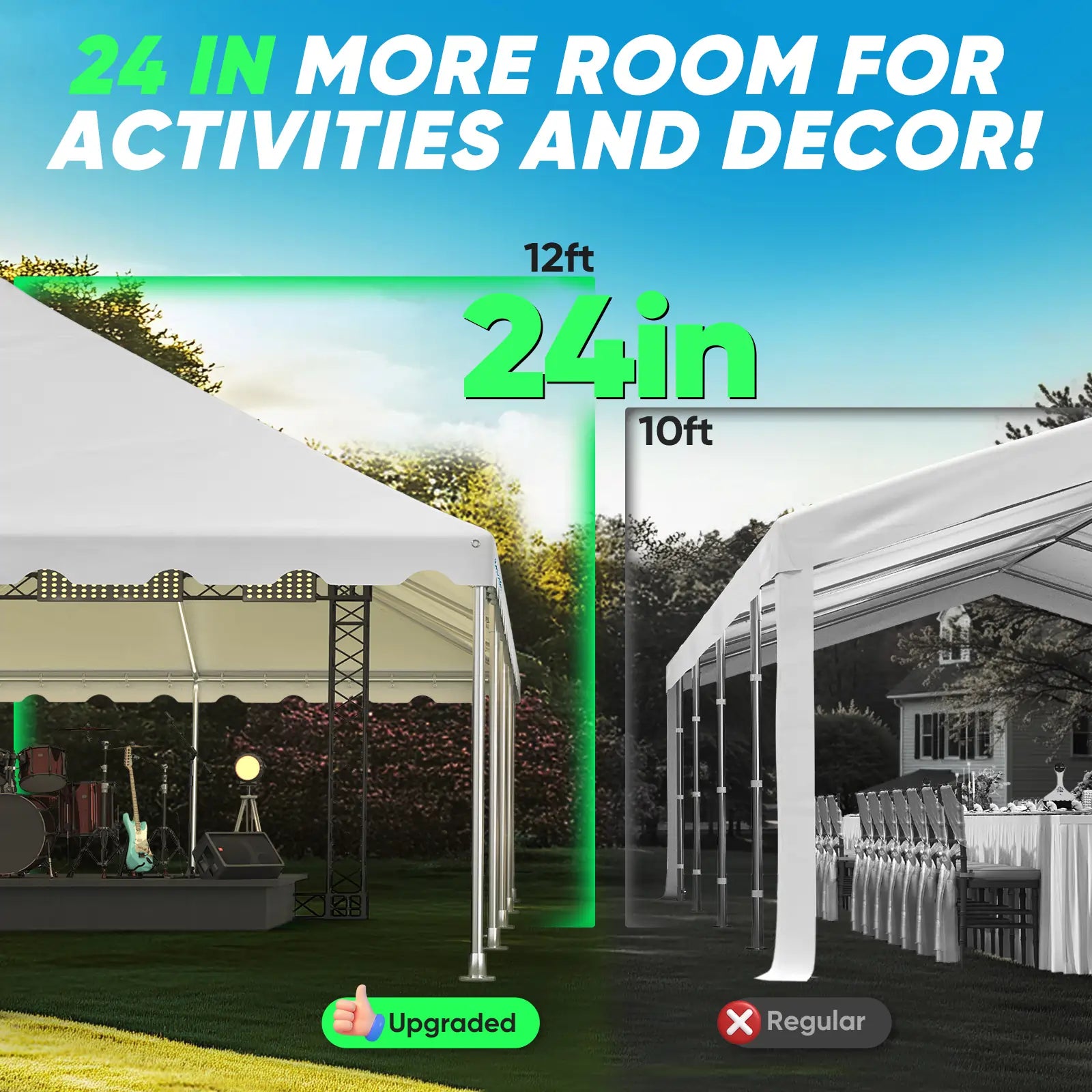 12ft Peak#size_20'x40' No Sides