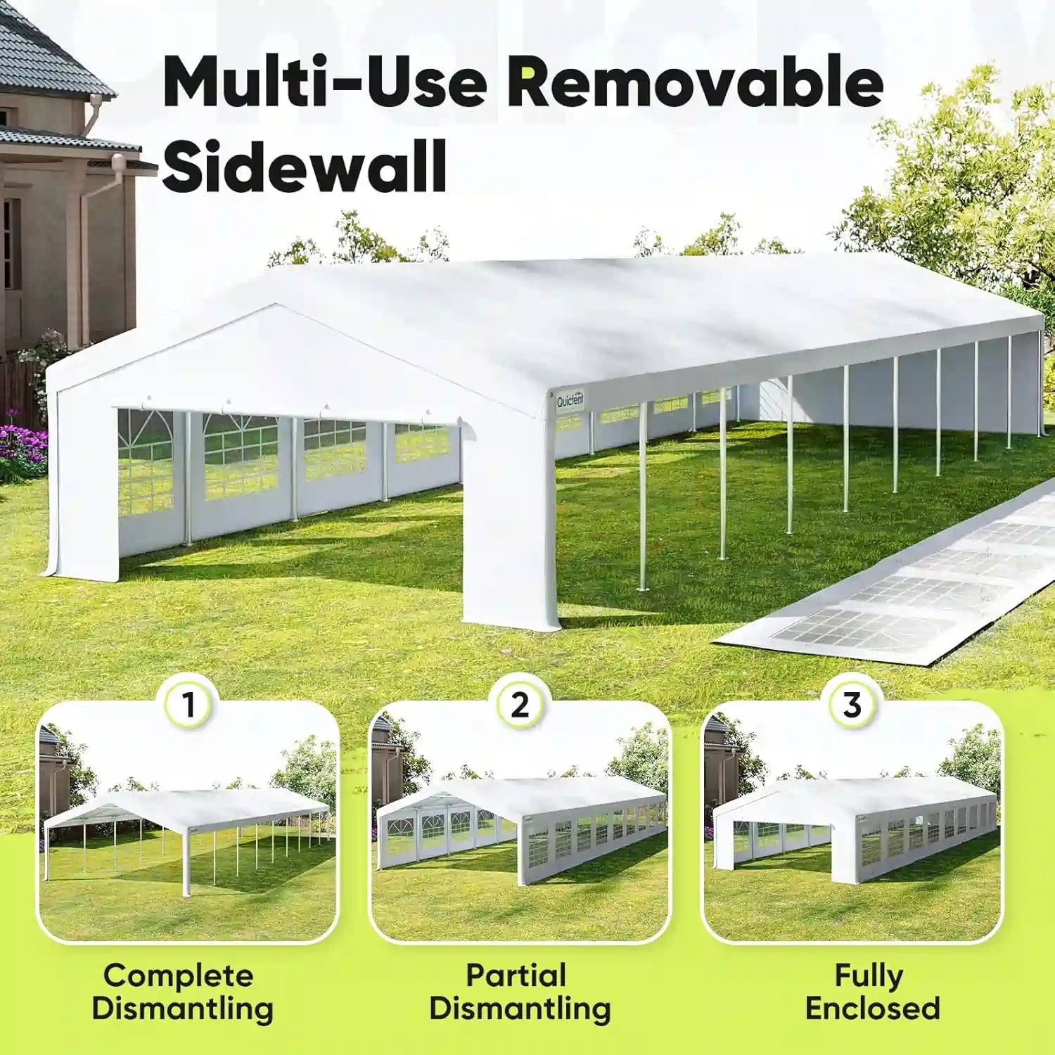 2 removable sidewalls and 2 zippered doors#size_20' x 60'-basic