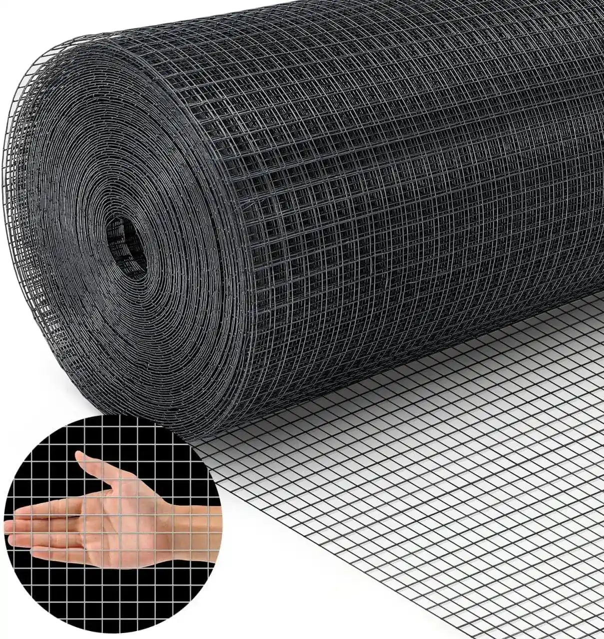 Quictent 48 inch 100ft Black Vinyl Coated Hardware Cloth