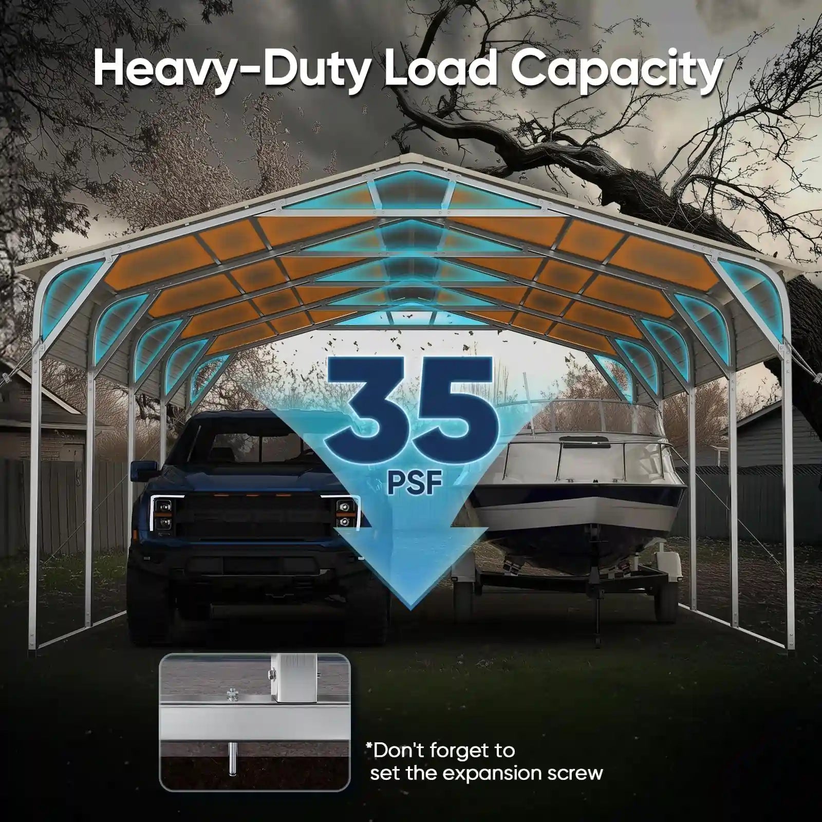 35 PSF Load Capacity#size_20X20ft