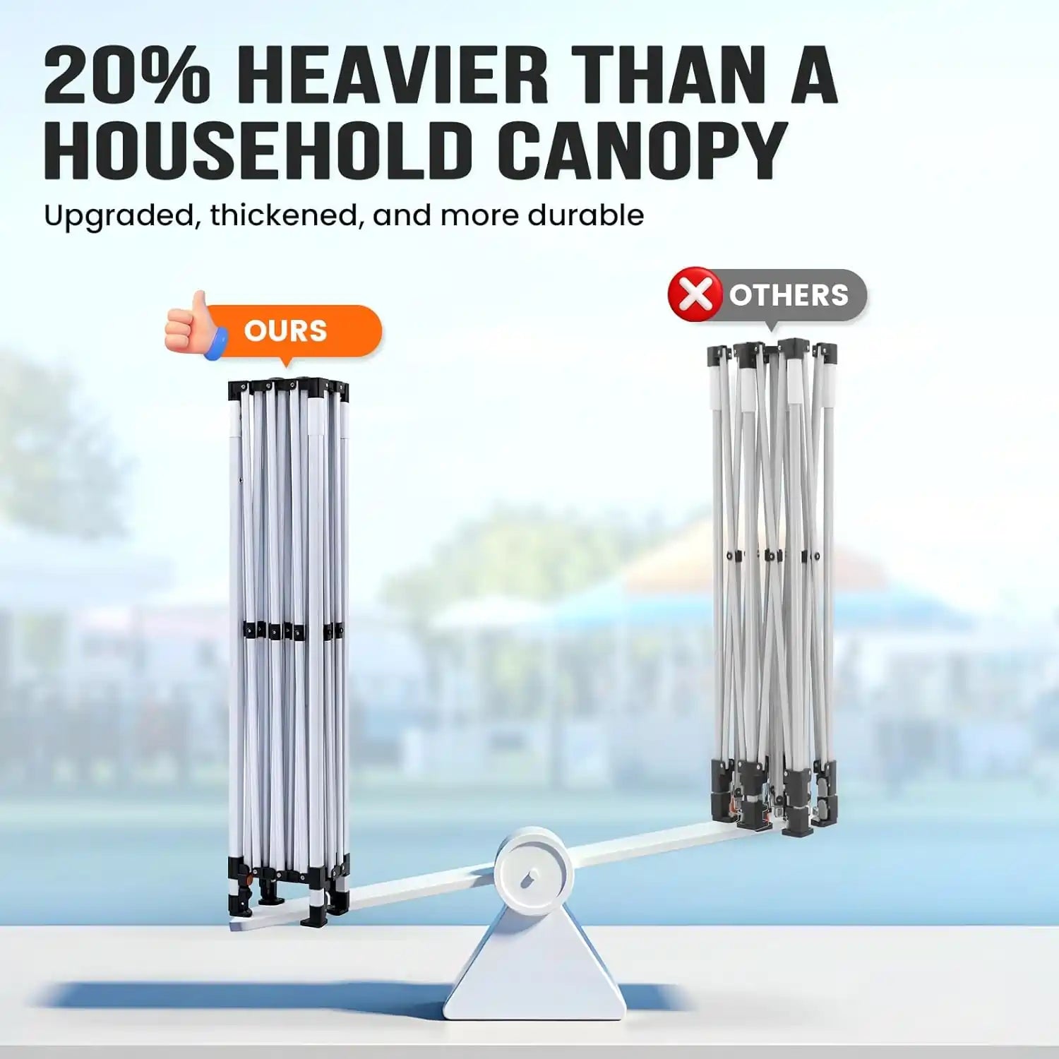 durable commercial-grade frame#style_10x15 With 1 Sidewall-Beige