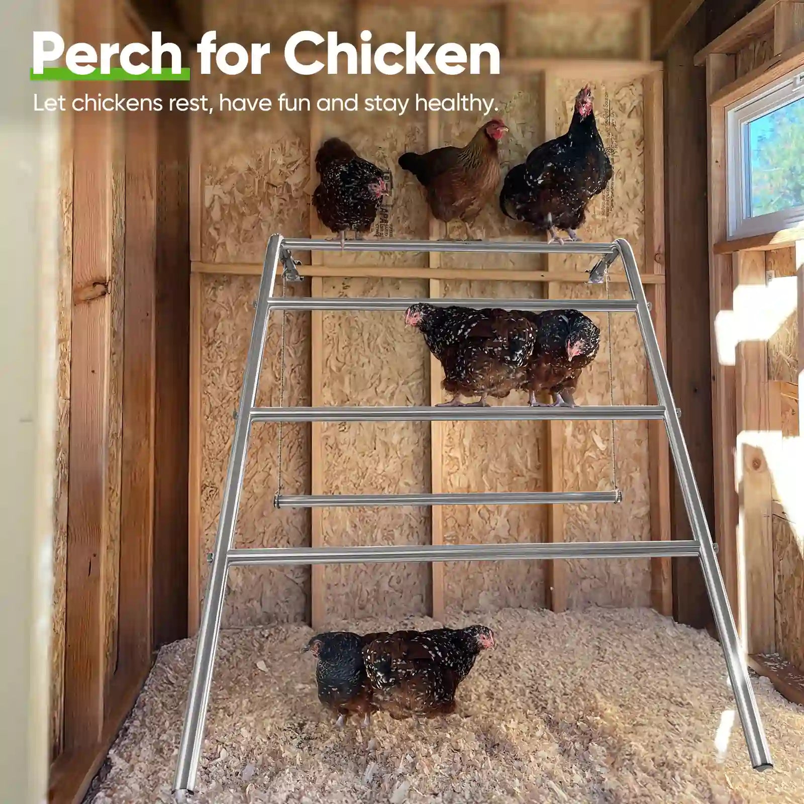 Metal Roosting Bar for Chicken Coop Run