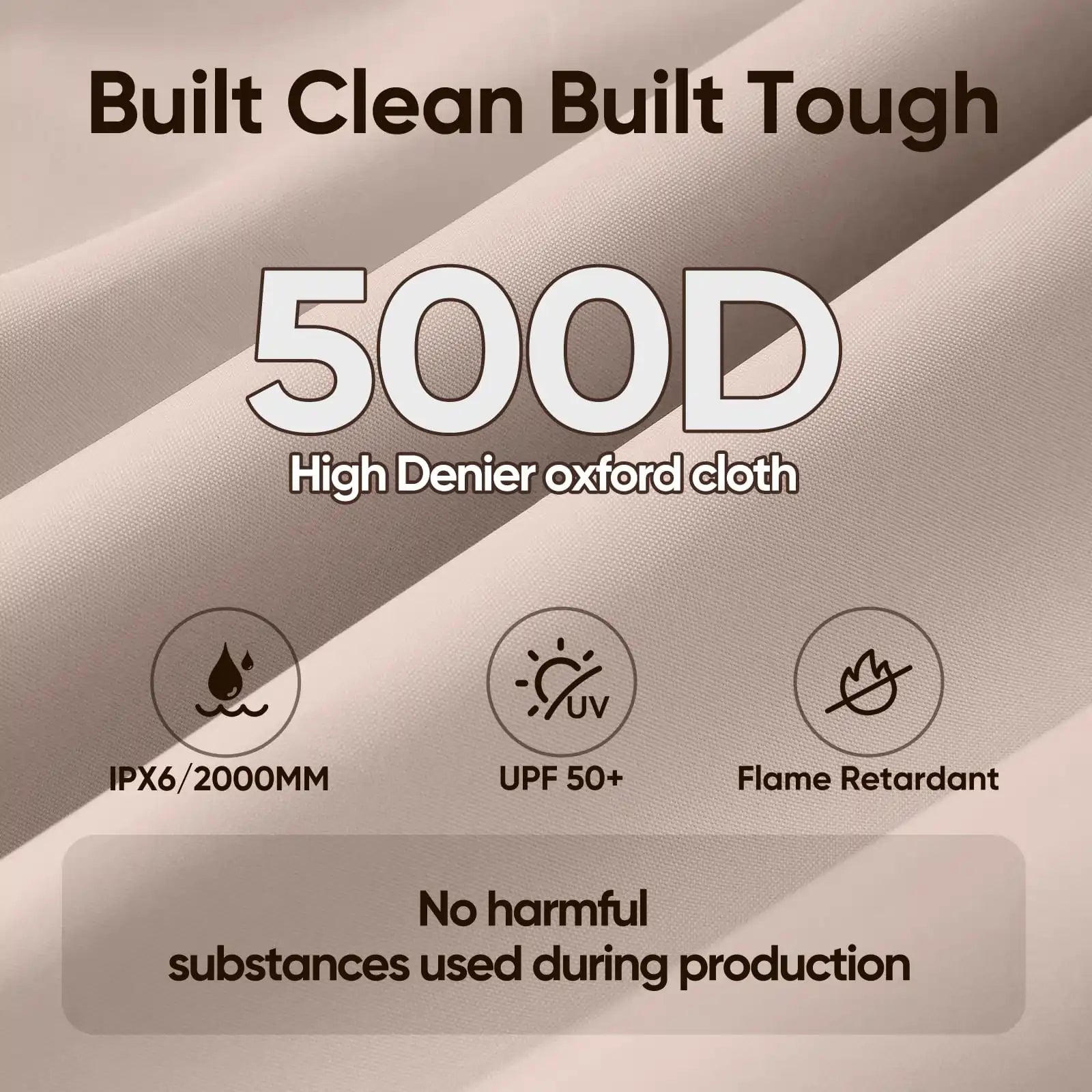 No harmful substances used#style_10x10 With 1 Sidewall-Beige