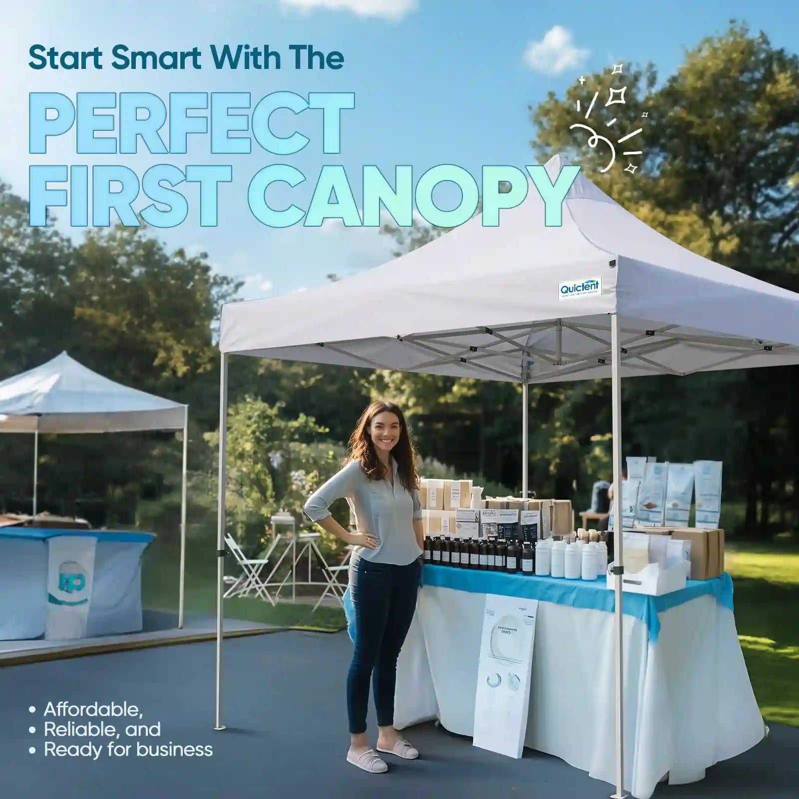 Canopies for Events, Parties, Markets, Vendors#style_10x10 No Sidewall-White