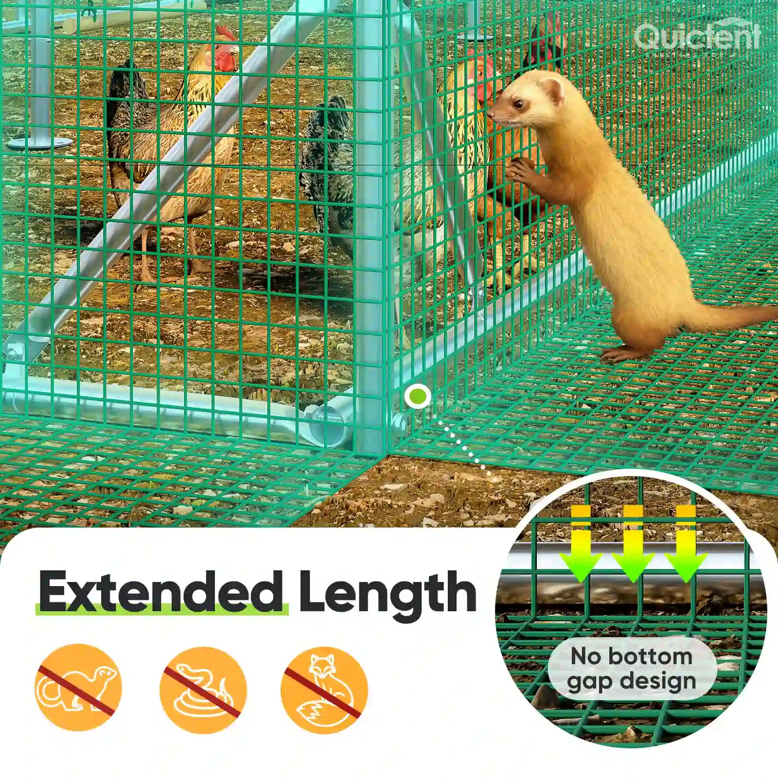Extended Length#size_18x9ft w/Extended Wire+Roost Poles