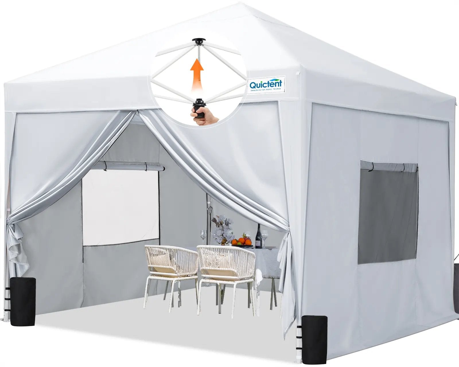 Quictent Privacy Portable Pop Up Canopy with Sidewalls