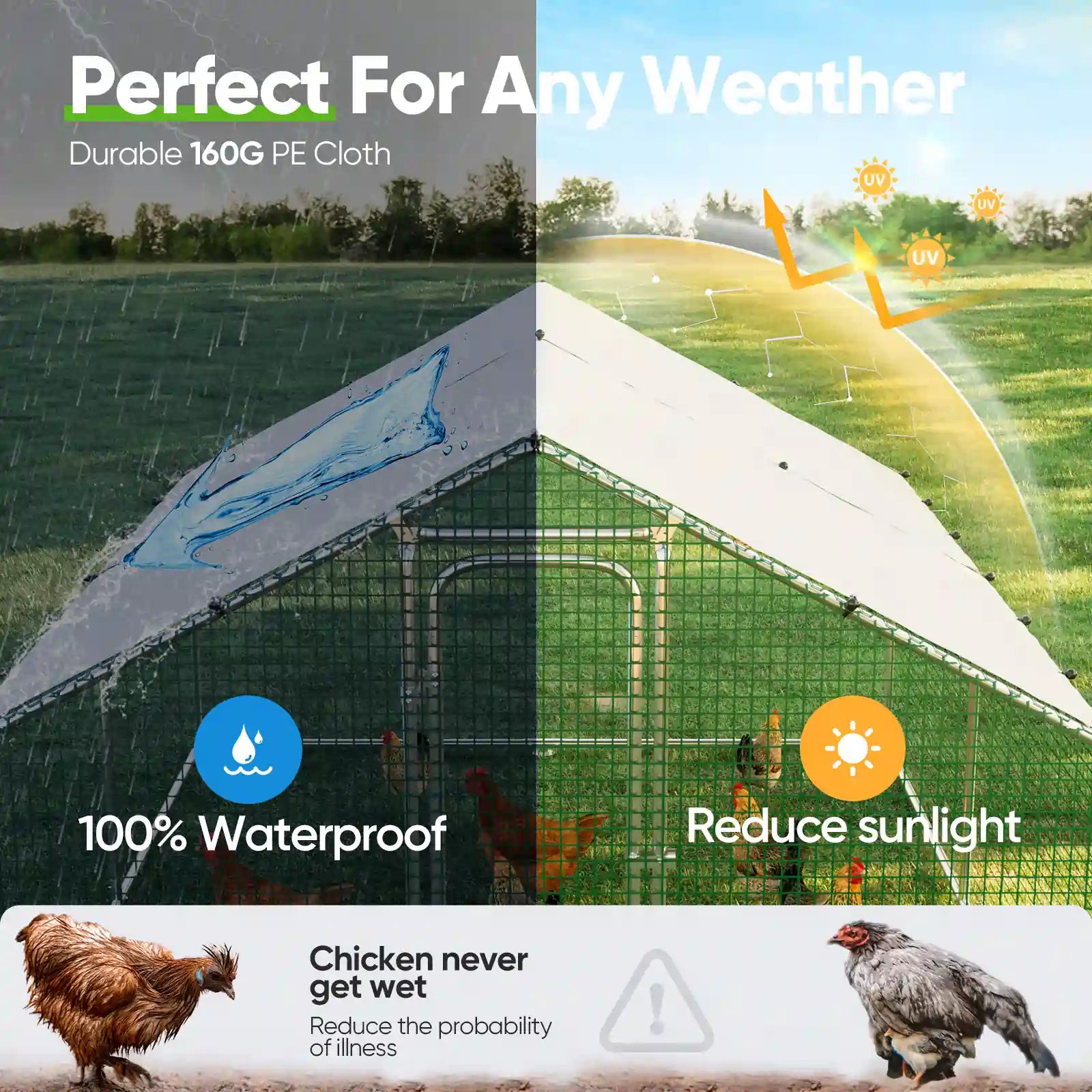 Perfect for any weather#size_12x9FT HardwareCloth-No CornerBar