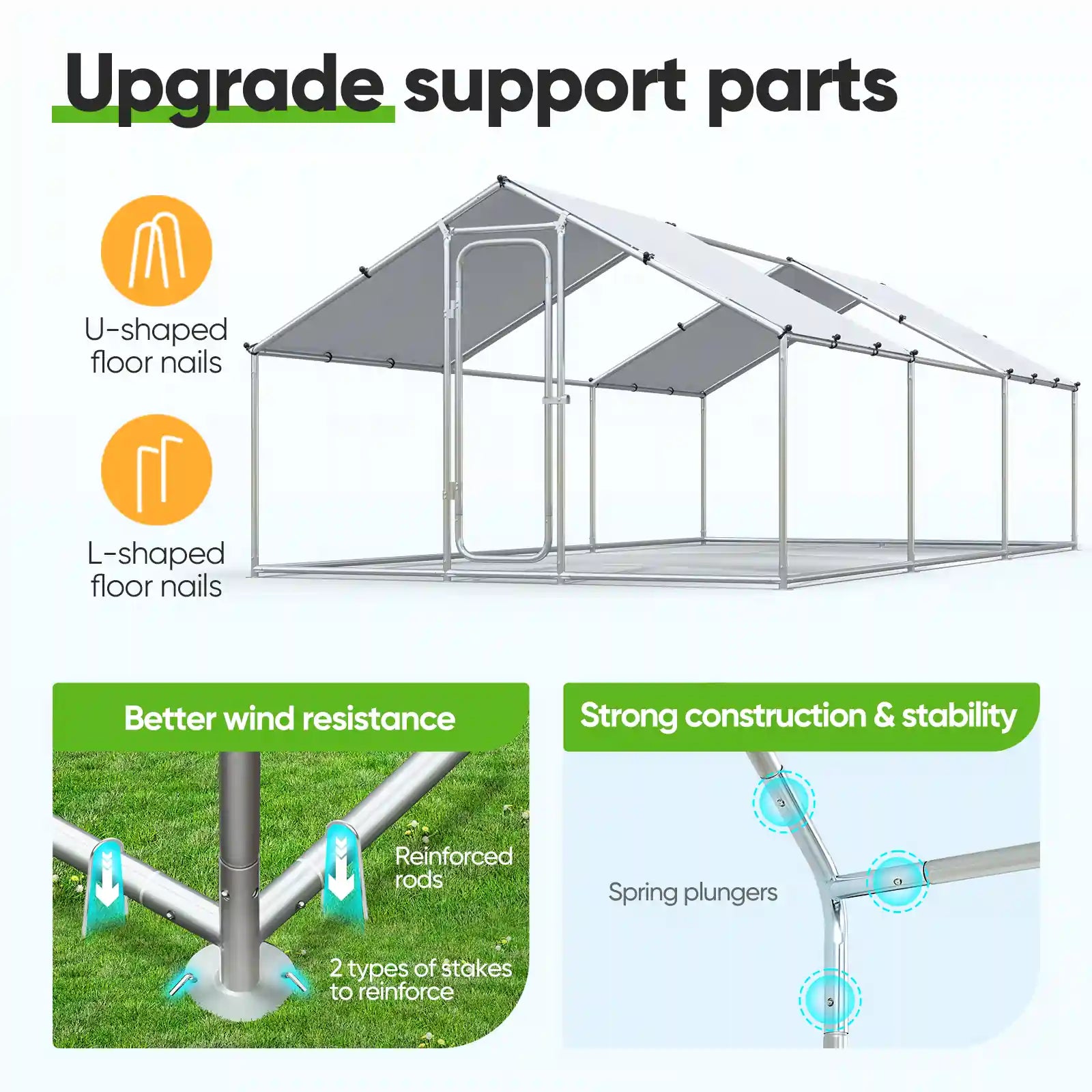 Better wind resistance#size_18x9FT HardwareCloth-No CornerBar