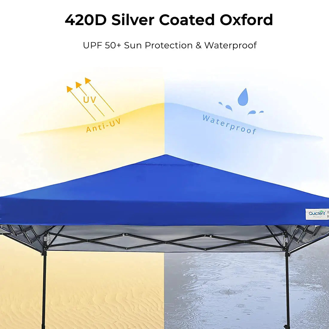 waterproof sun protection top of shade tent#color_royal blue