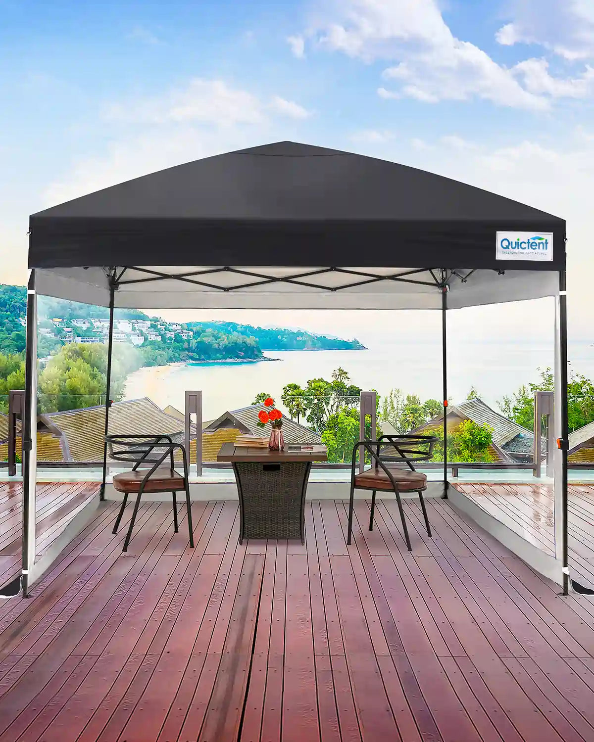 Black clear tent for patio use#color_black