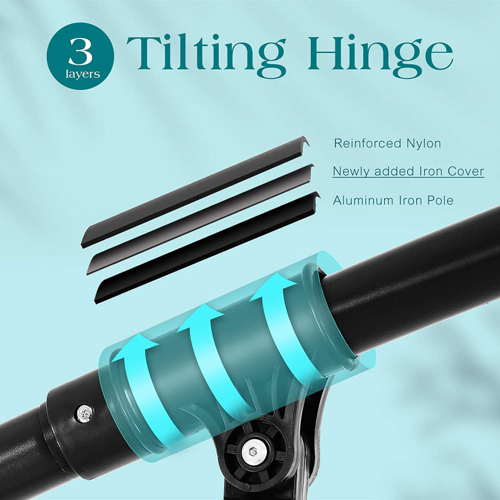 Tilting hinge patio umbrella#color_turquoise