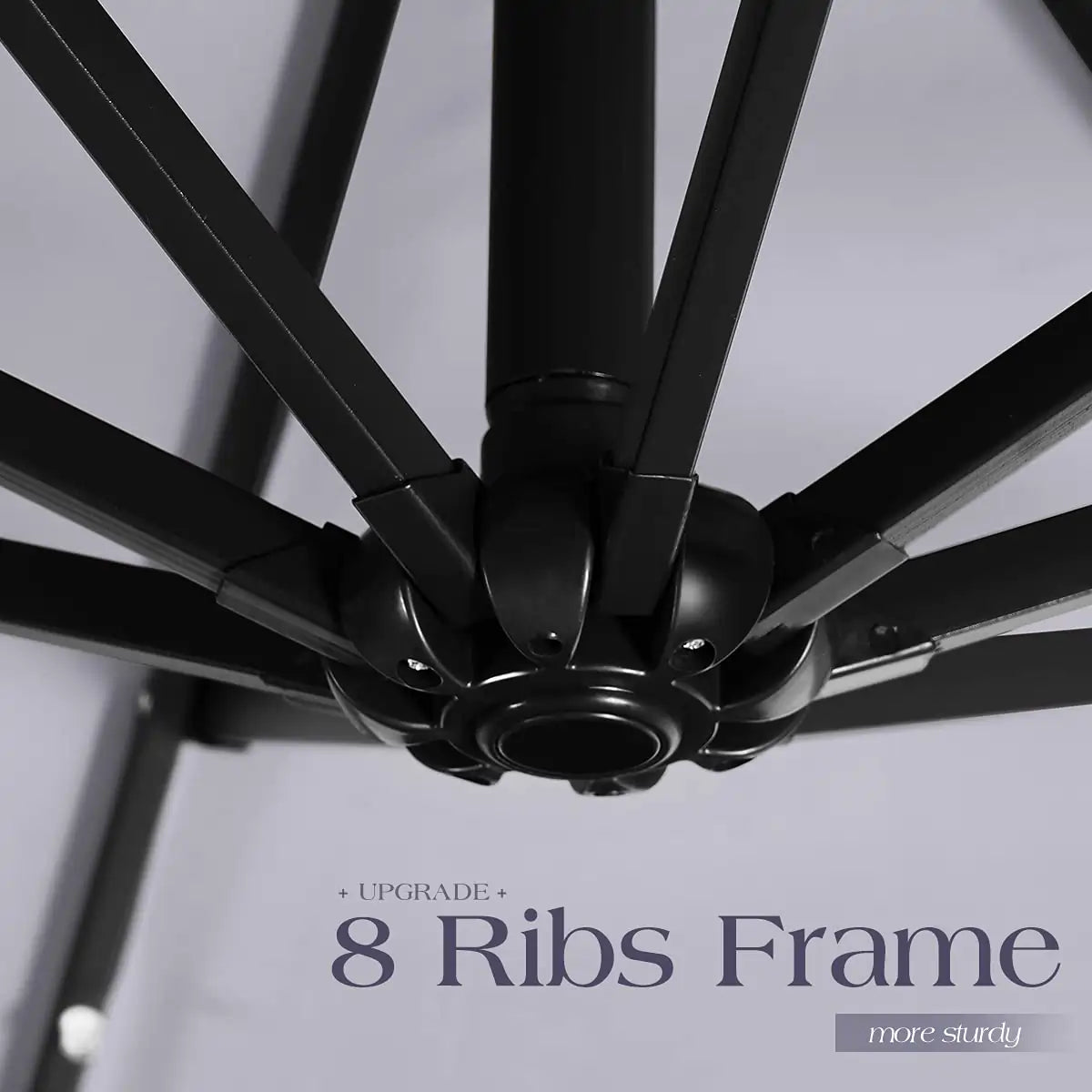 Navy Blue offset umbrella ribs#color_navy blue