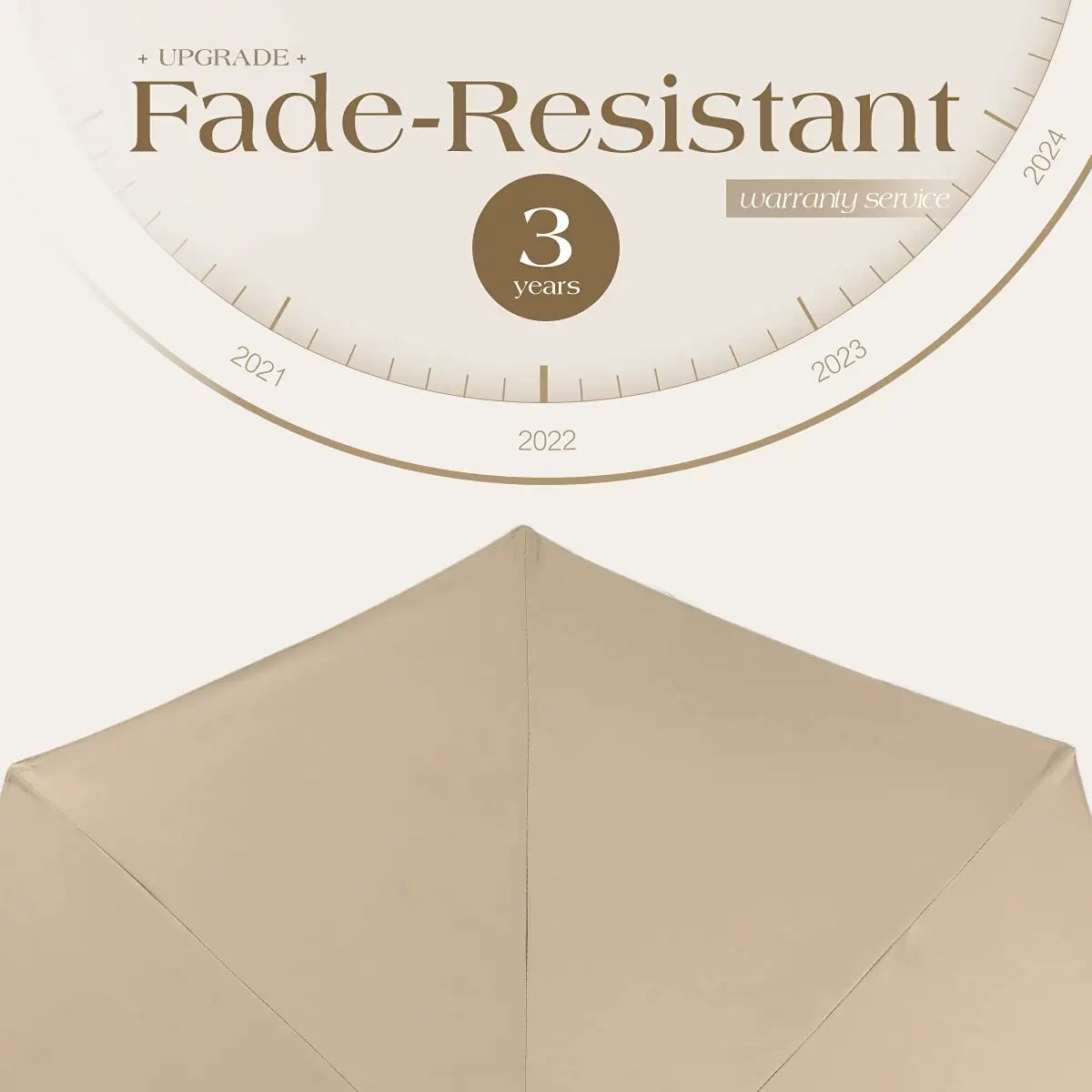 Tan 10 ft offset patio umbrella fade resistant#color_tan
