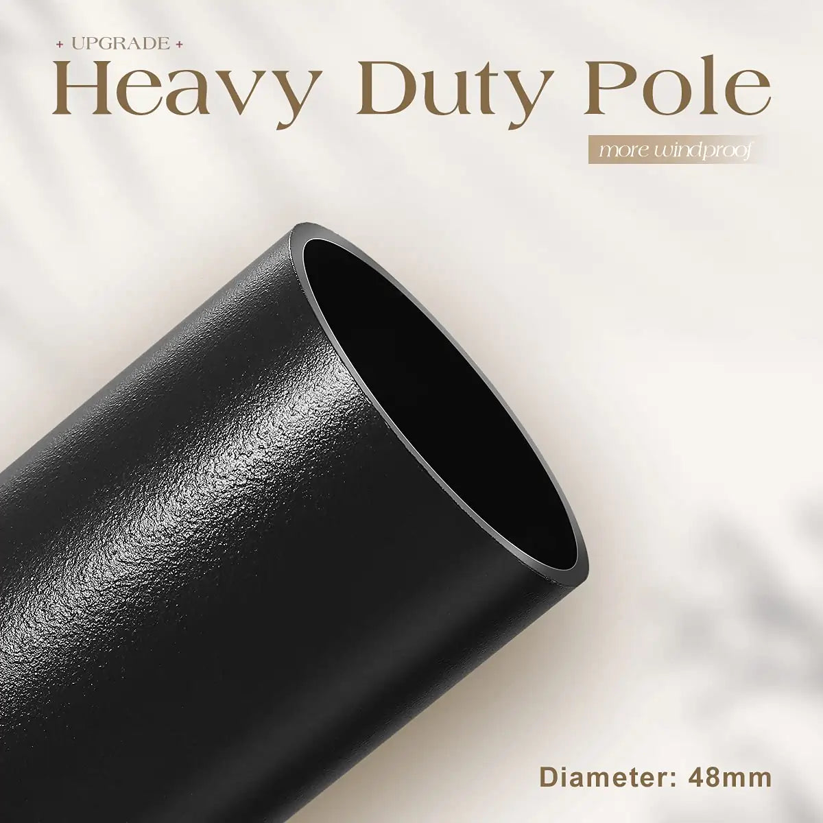 Tan 10 ft offset patio umbrella heavy duty pole#color_tan