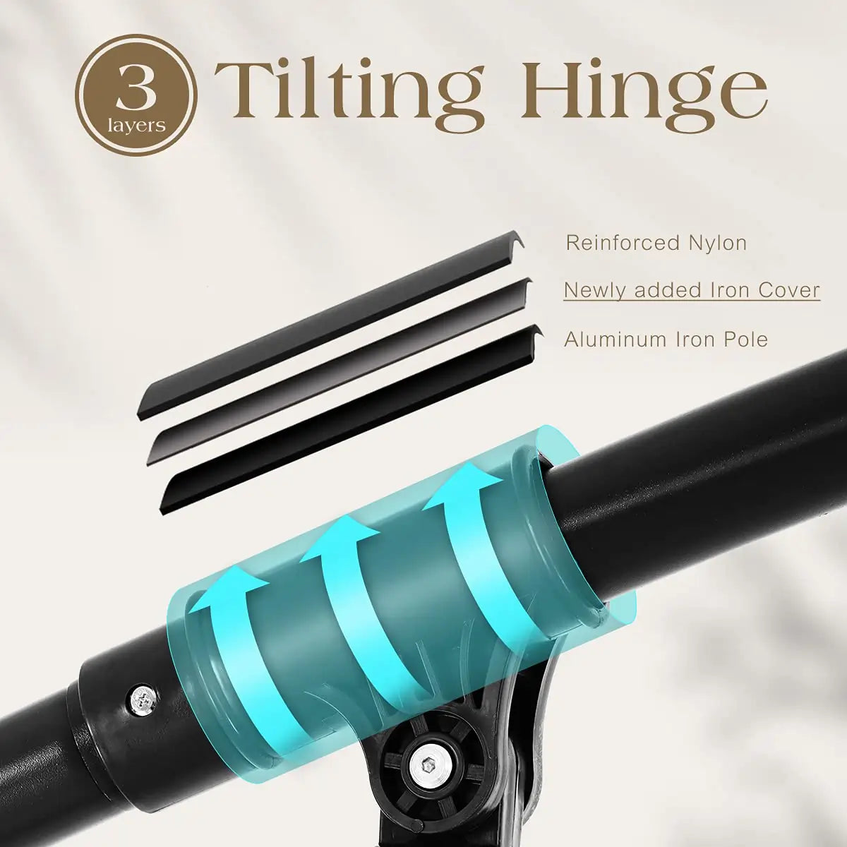 Tan 10 offset umbrella tilting hinge#color_tan
