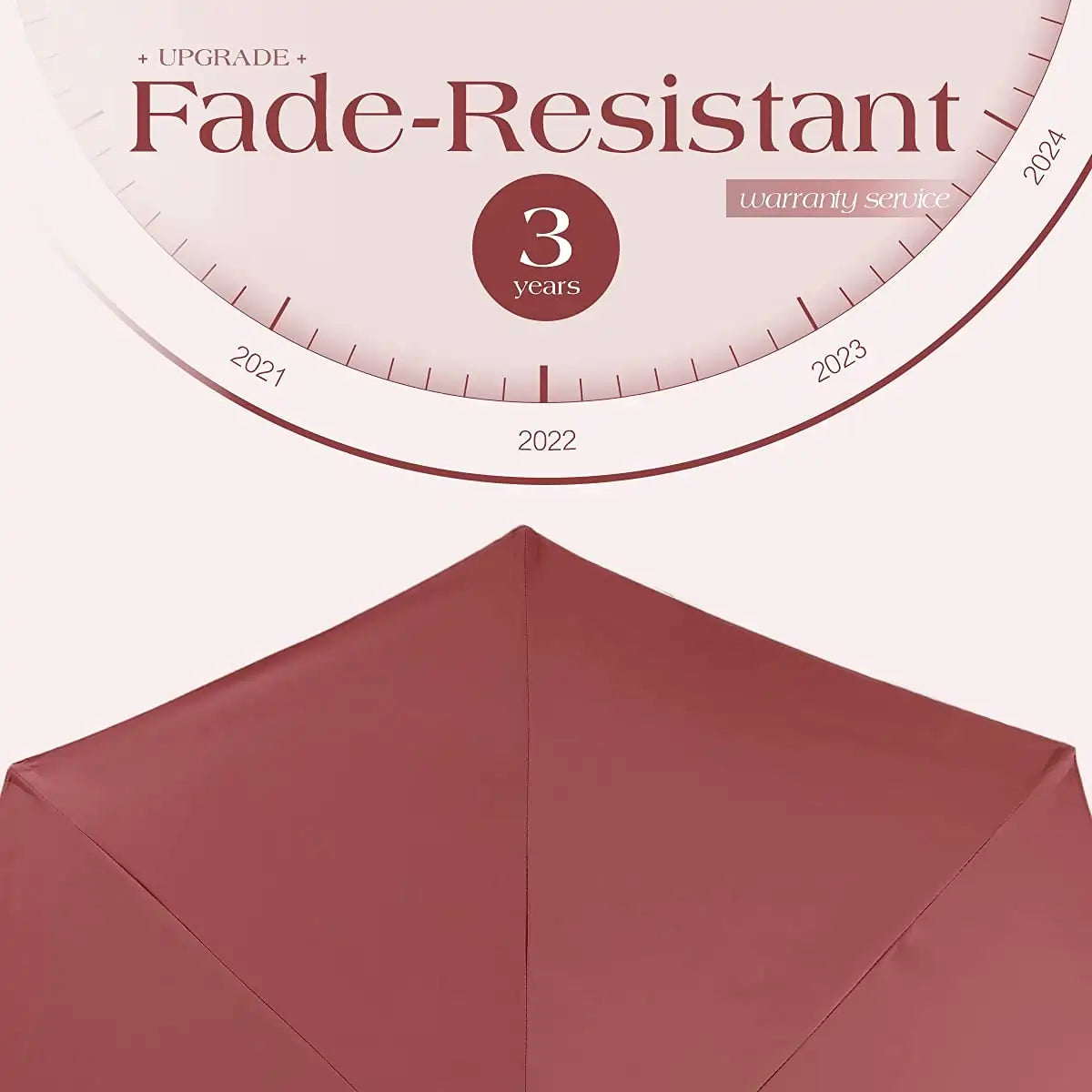 Wine 10 ft offset Patio Umbrella 3 years fade resistant#color_wine
