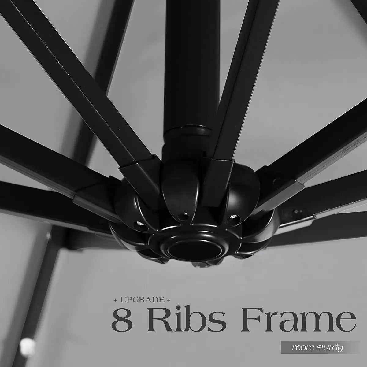 grey 10 ft offset umbrella ribs frame#color_ribs grey