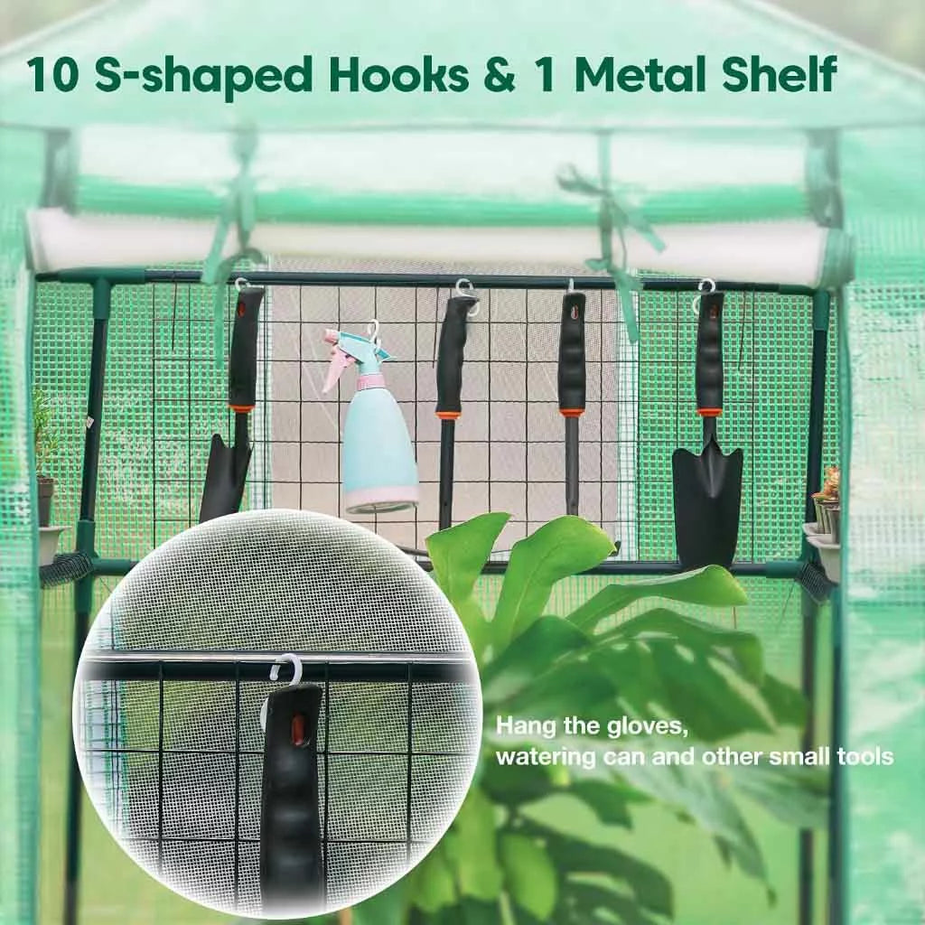 10 hooks & 1 Shelf#color_green