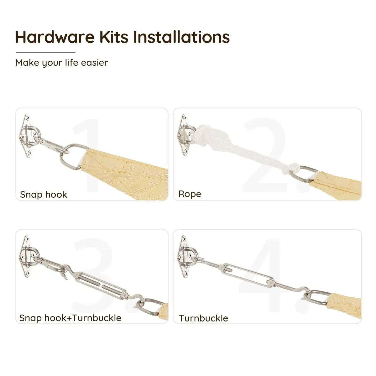 sun shade sail hardware kit
