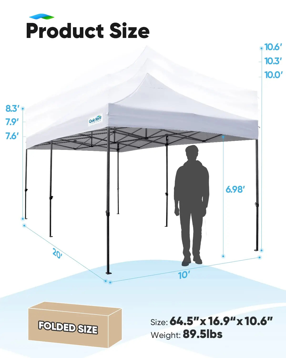 10x20 canopy tent size