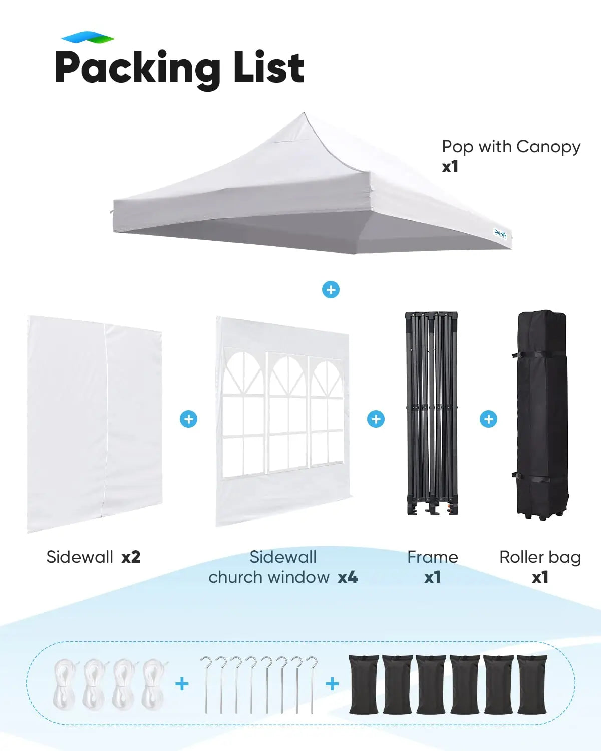 Packing list of 10x20 canopy tent