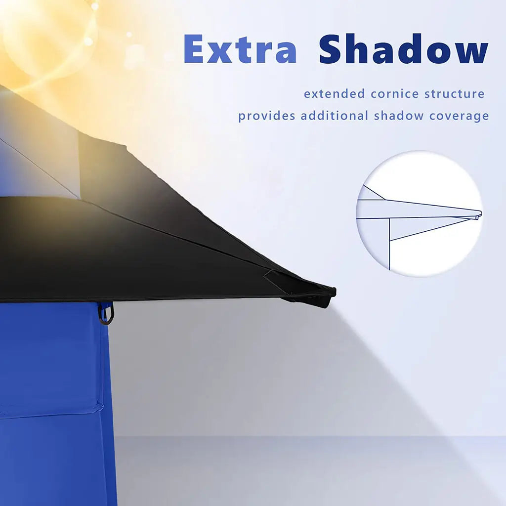 11' x 11' Pop up Gazebo with Extra Shadow#color_royal blue