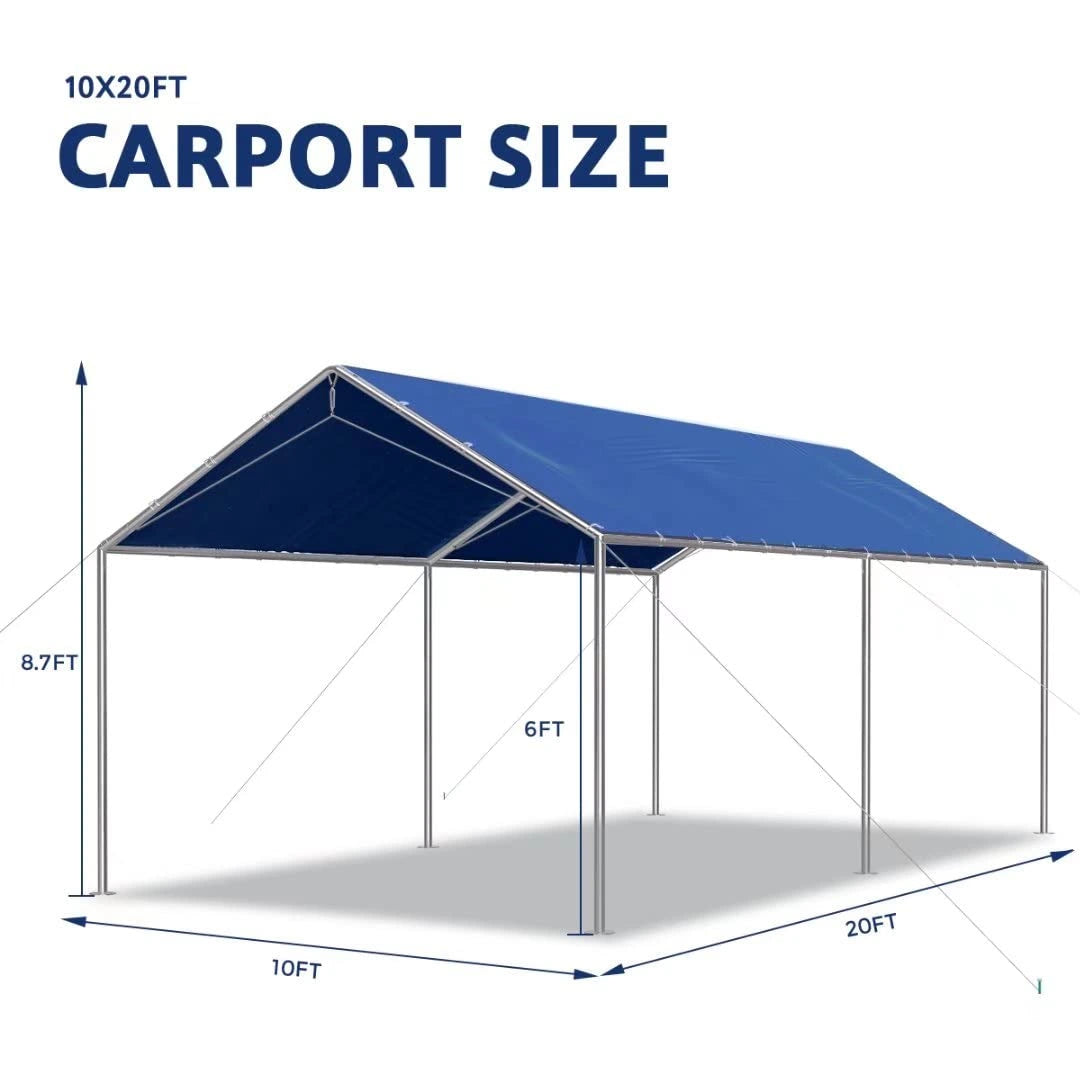 10x20ft blue carport size#color_blue