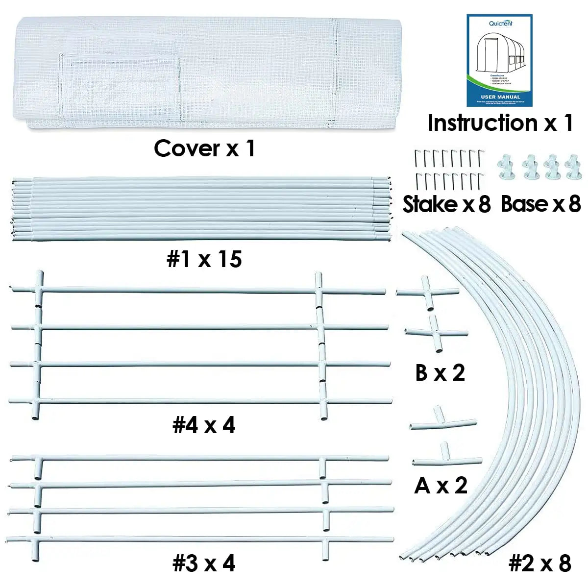 tunnel greenhouse part list#color_white