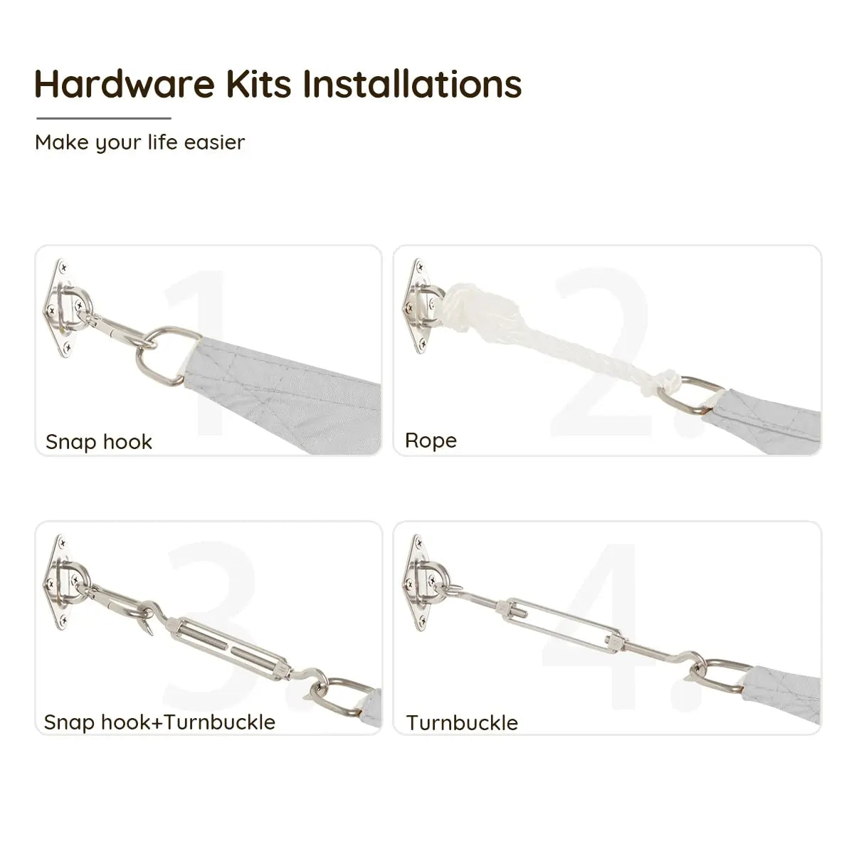 gray sun shade waterproof hardware kits#color_gray