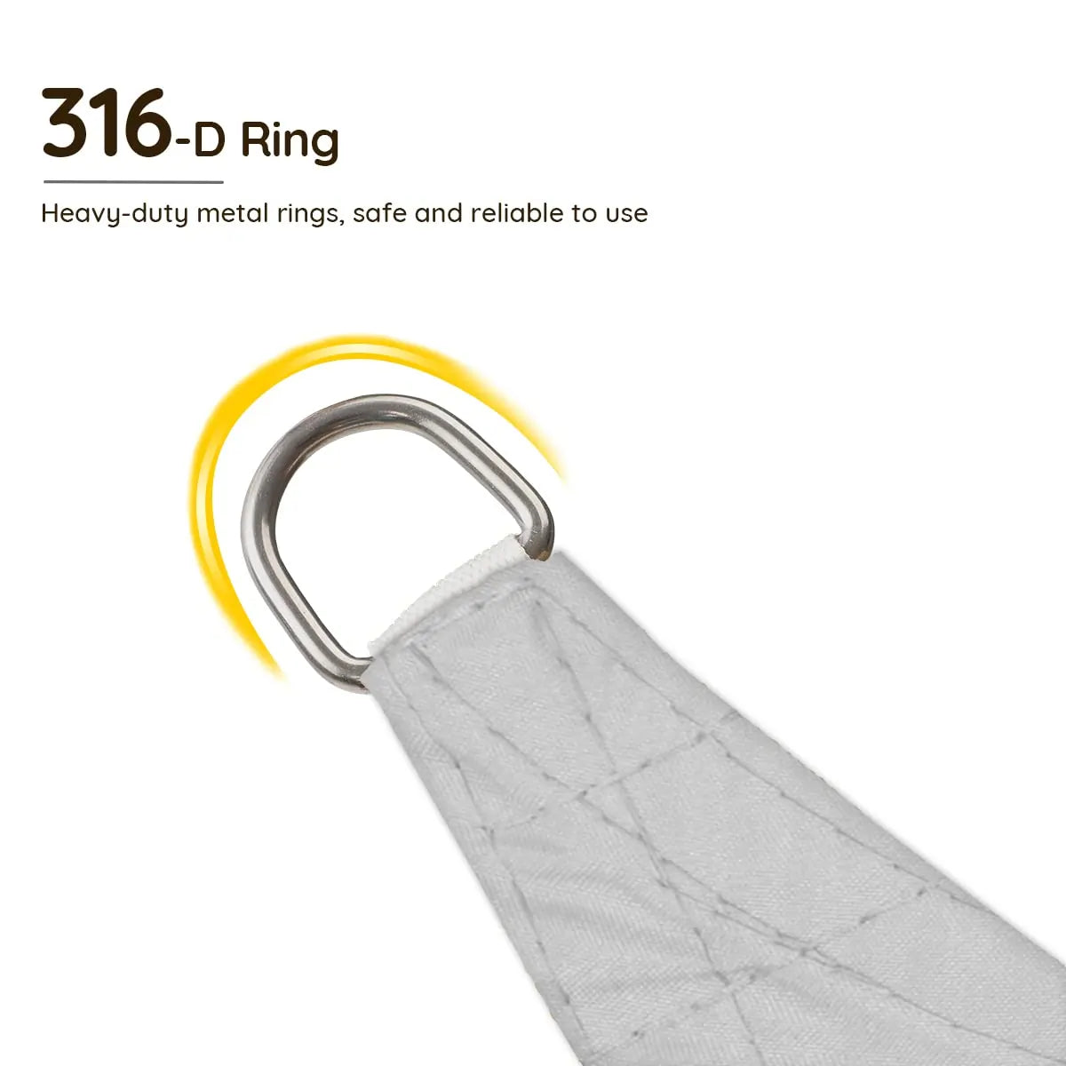 gray sun shade 316 D ring#color_gray