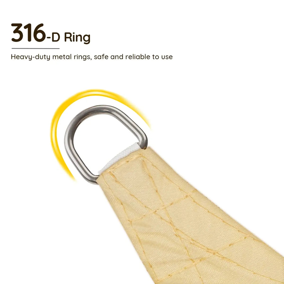 Shade sail 316 D ring