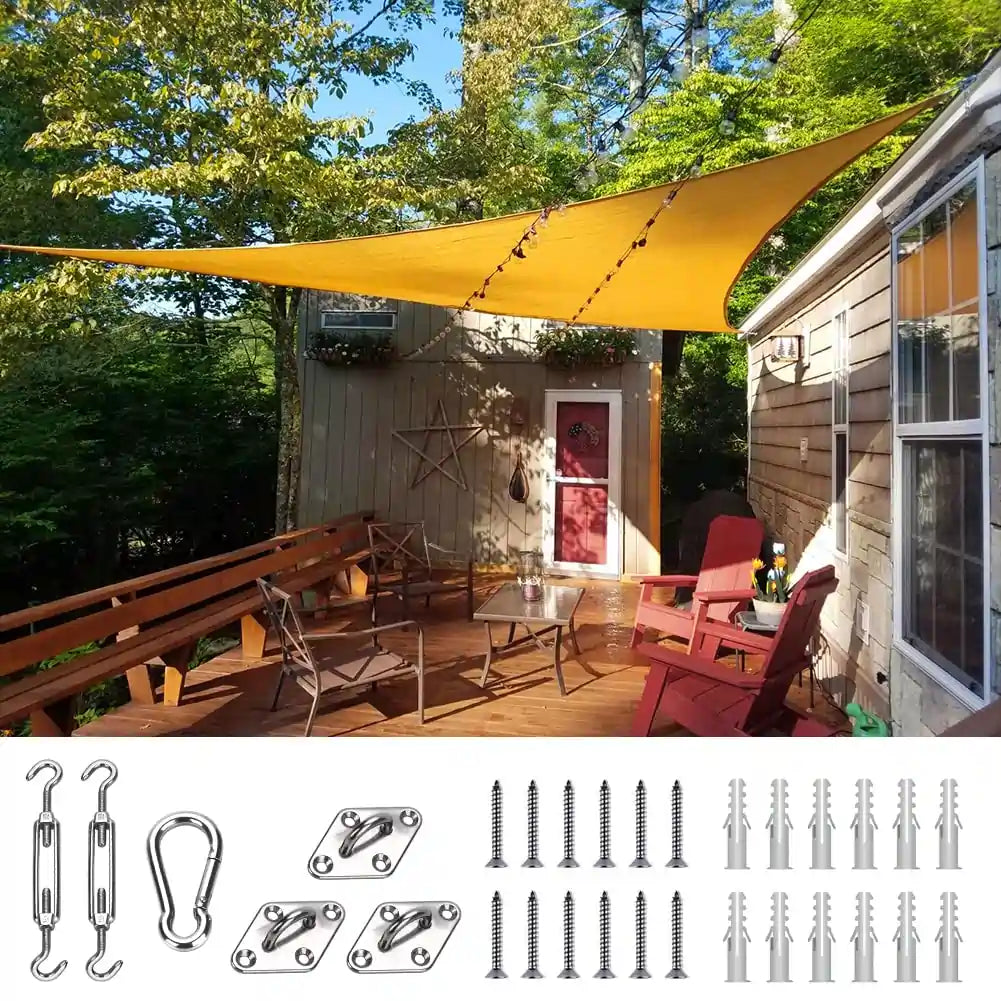 Fire retardant triangle shade sail for patio#size_16X16X16 FT