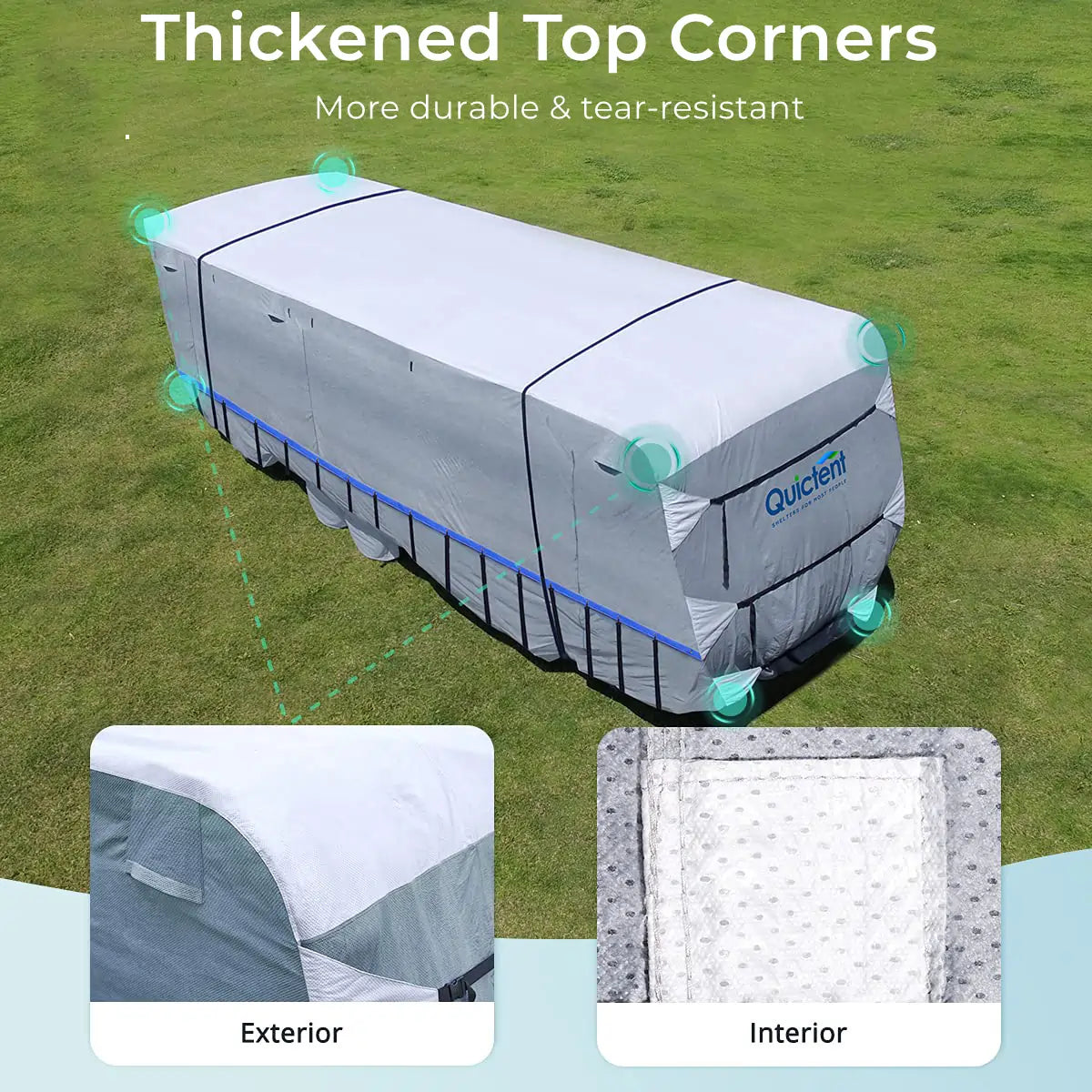 Extra-Thick Top coeners Travel Trailer Covers