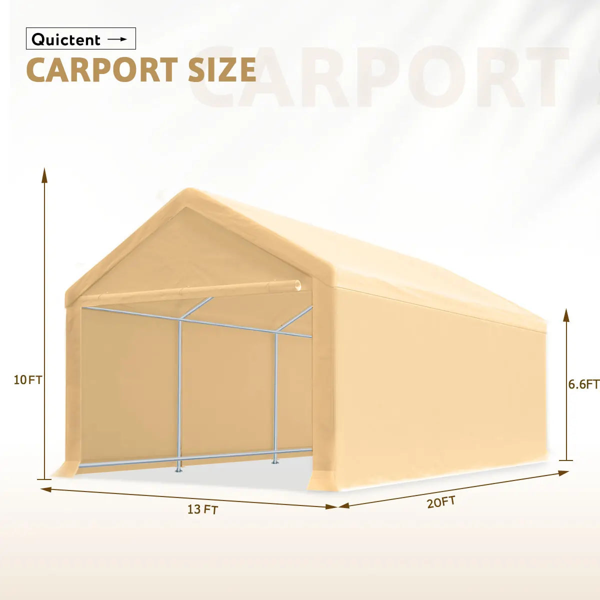 beige carport size#color_beige