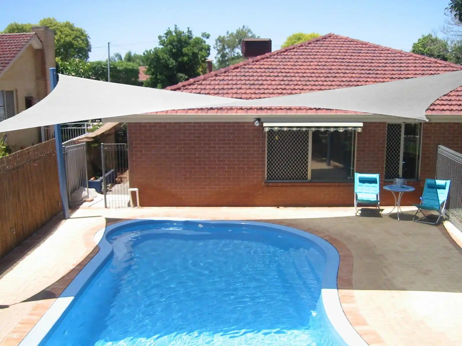 White Square Shade Sail for Pool Shade#color_white