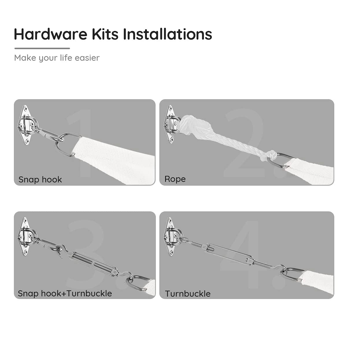 white square shade hardware kits#color_white