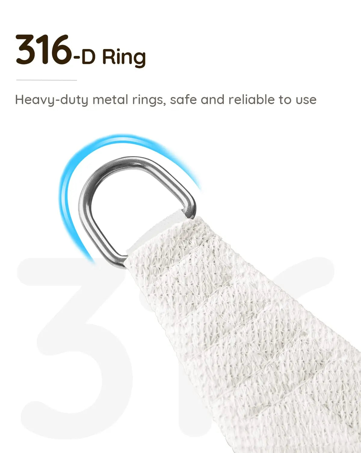 White triangle shade sail Dring
