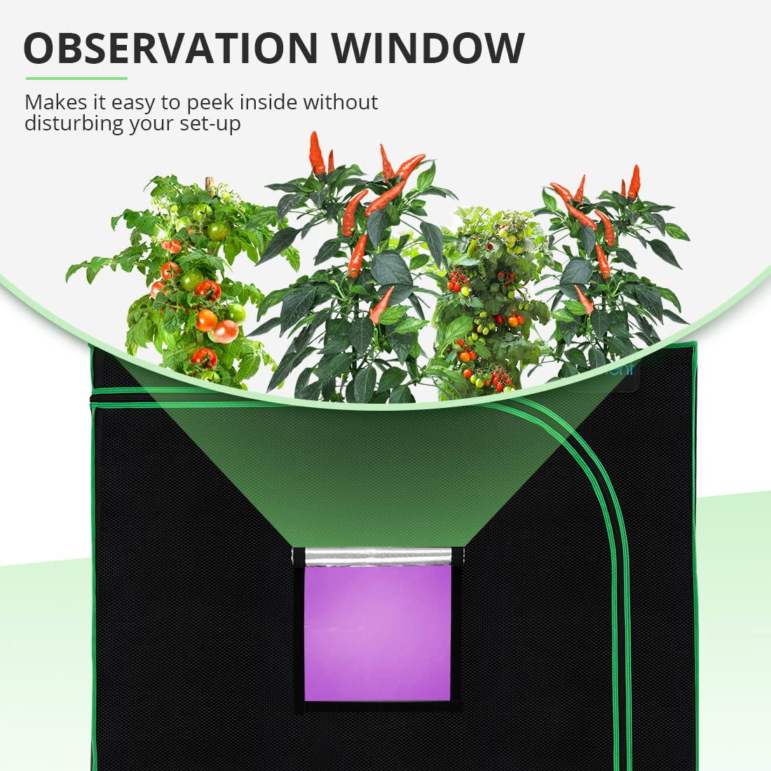 Indoor Grow Tent observation window