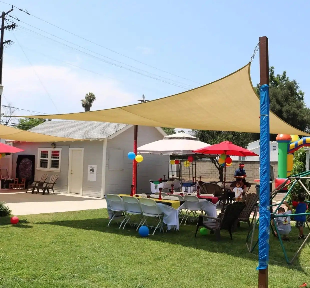 square shade sail for backyard party#size_24X24 FT