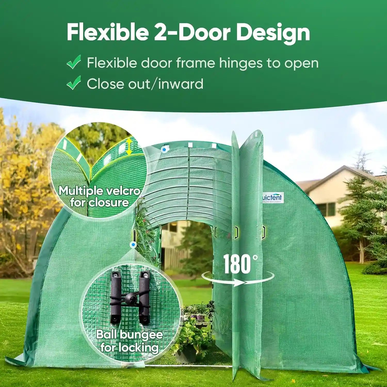 Flexible 2-door design#color_25ft-Green