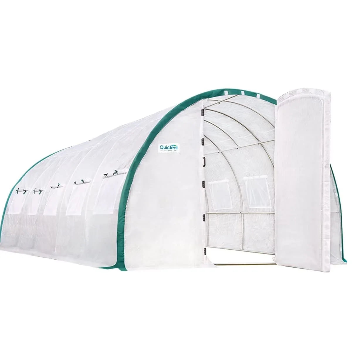 25' x 10' x 6.6' Upgraded Large Walk-in Greenhouse - White#color_white