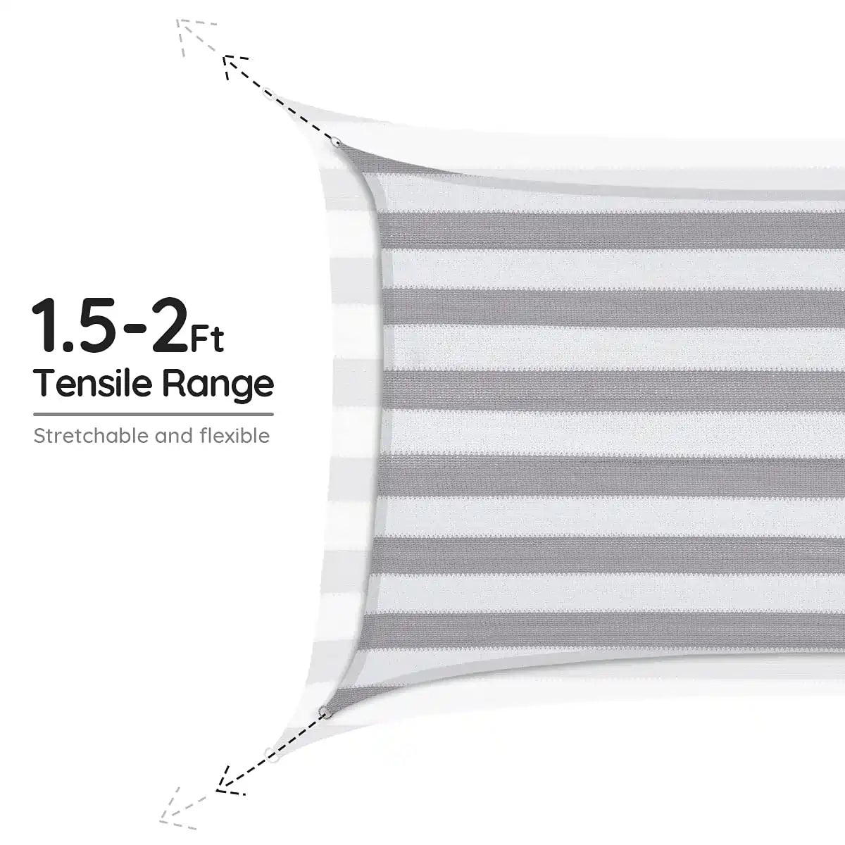 White and Grey shade sail are flexible#color_white and gray