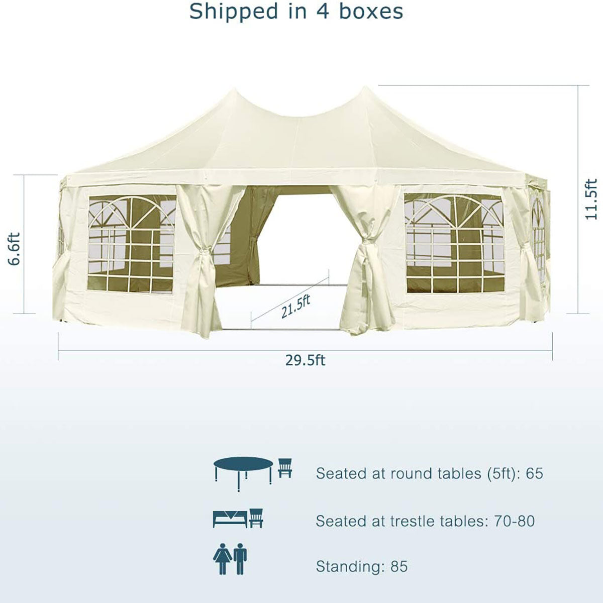 29' x 21' Party Tent size
